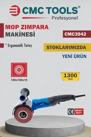 Cmc CMC3942 1300W Profesyonel Mop Zımpara Makinesi
