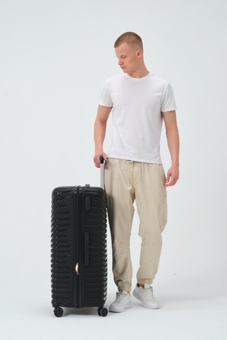 Keo-plus Siyah Büyük Boy Silikon Kırılmaz Pp Valiz Siyah