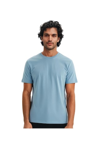 Ar-ma Erkek Bisiklet Yaka Tişört Regular Fit Pamuk Süprem Basic Baskısız Y31344408002 Mavi XL