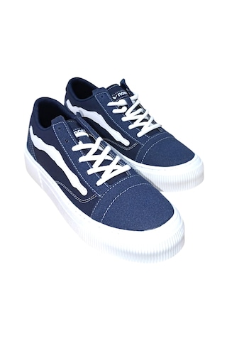 Noka Vespa Erkek Denim Keten Sneaker Ayakkabı Lacivert