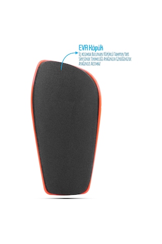 Pro Futbol Tekmeliği Çoraplı Çocuk Yetişkin Kaval Koruyucu Tekmelik Futbolcu Dizliği Turuncu