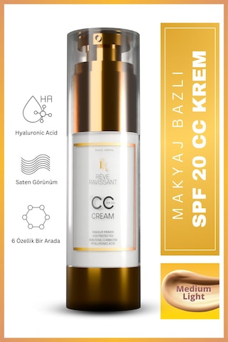 Spf20 Makyaj Bazlı Cc Krem Cilt Tonu Eşitleyici Nemlendirici Reveravissant Bej