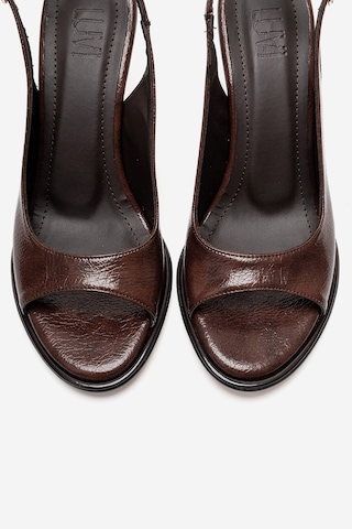 Luvishoes Iselın Kahverengi Kadın İnce Topuklu Ayakkabı Kahverengi