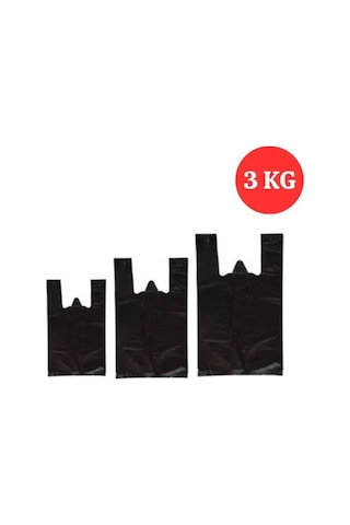 Siyah Poşet Mini Boy 20 X36 Hışır Atlet Poşet 3 Kg