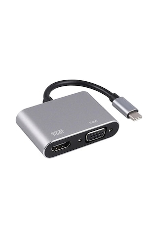 Winex 2 In 1 Type-C to 4K HDMI VGA Çevirici ve Dönüştürücü Adaptör