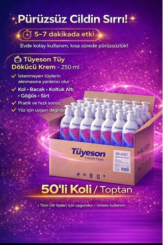 Tüyeson Tüy Dökücü Krem 50 x 250 ML