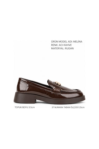 Stato Melina Metal Aksesuarlı Kadın Loafer Acı Kahve Acı Kahverengi