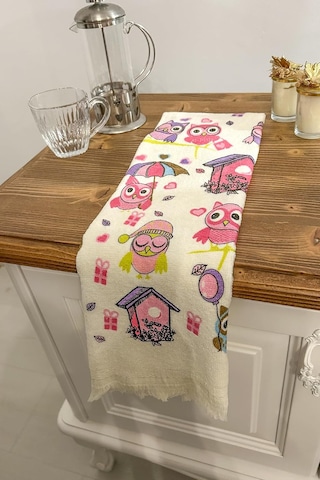 5'li Saçaklı Pamuklu Baskılı Havlu Seti 40x60 Cm El Yüz Mutfak Havlusu Yumuşak Desenli Su Emici Set 5 Li Set 3 Çok Renkli