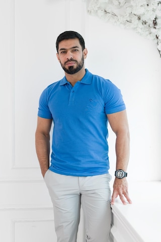 Paul Martin Polo Yaka Regular Fit T-Shirt Sax Mavısı
