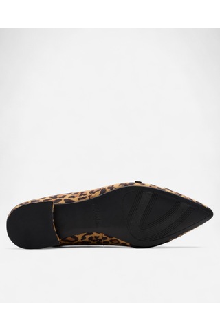 Clarks Sensa15 Strap Leopard Suede Kadın Kahverengi Babet 26183127 Kahverengi