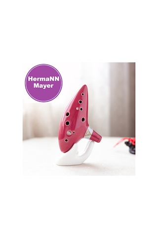 Hermann Mayer Hmo12Rd Pro Seramik Alto Ocarina - Kırmızı