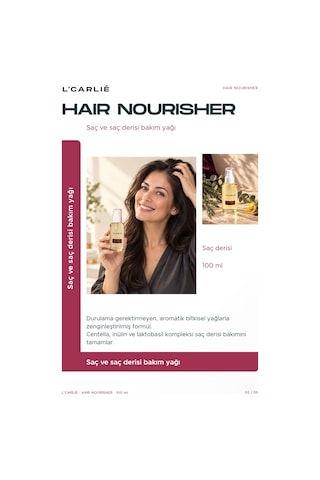 L'carlıe Hair Nourisher Bitkisel Saç Bakım Yağı 100 Ml