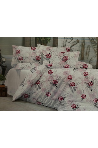 Çift Kişilik Nevresim Takımı Pembe Çiçekli Pembe