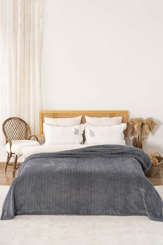 Antrasit Gloria Wellsoft Çift Kişilik Battaniye Antrasit