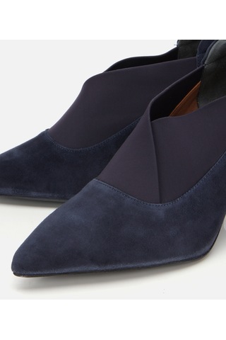 Hotiç Kadın Süet Deri Lacivert Streç Detaylı İnce Topuklu Stiletto 01ayh315480a680 01ayh315480a680 Lacivert