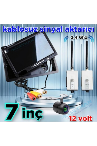 7'' Monitör Kablosuz Görüntü Aktarıcı Kelebek Kamera Hazır Set
