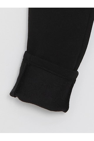 LC Waikiki Lcw Kids Siyah Beli Lastikli Baskılı Kız Çocuk Eşofman Altı New Blakız Çocuk