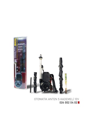 Otomatik Anten 5 Kademeli 12v Niken