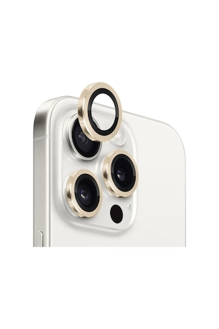 Ally Apple iPhone Uyumlu 15 Pro/15 Pro Max Kamera Lens Koruma Camı- 5775