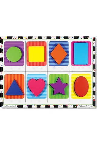Melissa&Doug Ahşap Tombul Puzzle Şekiller