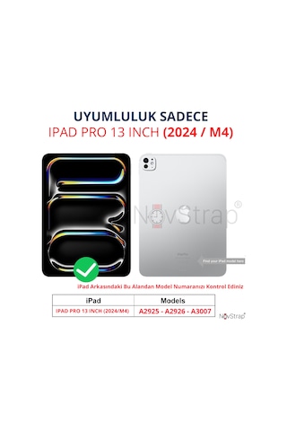 Novstrap Apple Uyumlu iPad  Pro 13 İnç 5. Nesil M4 2024 İle Paper Like Ekran Koruyucu Kağıt Hissi Mat