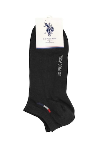 U.S. Polo Assn. U.s. Polo Assn. Erkek 3'lü Patik Çorap James Siyah