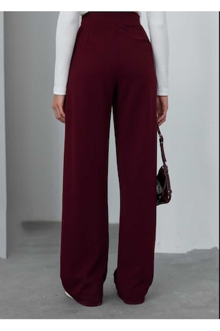 Nevege Butik Kadın Örme Kumaş Full Likralı Beli Cırtlı Palazzo-bordoo Bordo