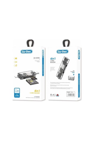 Go Des GD-DK007 Type-C ve Lightning Çıkışlı SD-Micro SD Hafıza Kart Okuyucu