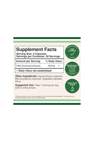 Dım Diindolymethane 400 Mg 60 Veg.kapsül.usa.vers.
