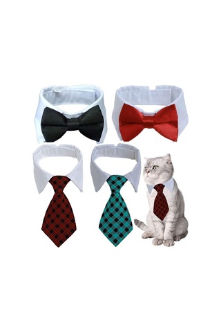 Lemestar Köpek Kedi Yeşil Bağcıklı Yaka Bantı - S Boy 24-30cm Boyun Çevresi - Polyester Pamuk - Fotoğraf, Düğün, Gündelik Kullanim