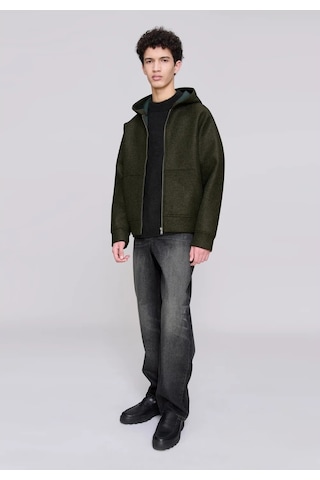 A.p.c Alvin Unisex Lüks Neopren Kapüşonlu Koyu Yeşil
