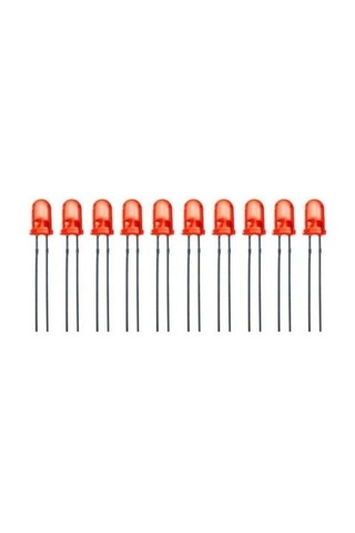 5mm Kırmızı Led Paketi - 10 Adet