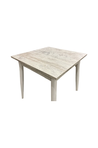 Mendel Masa Ve Eyfel Sandalye Takımı, Kristal, 70x70 Beyaz