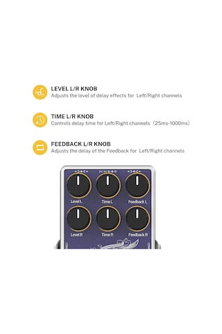 Donner Versatility Delay Pedal Time Effect Pedalı Synthesizer/gitar/drum Machine Uyumlu