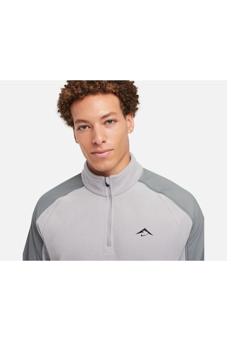 Nike Trail Polartec 1/4-zip Fleece Running Long-sleeve Erkek Sweatshırt-sportxoutlet Gri
