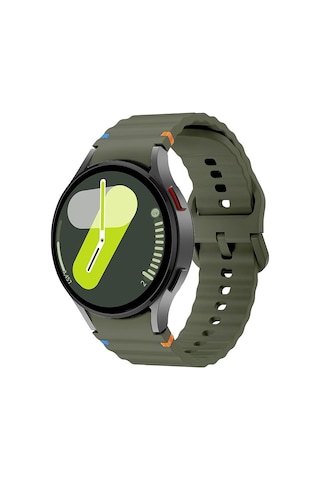 Samsung Galaxy Uyumlu Watch 4 5 6 7 Fe 40 40 44 Classic 42 43 46 47 Mm Kordon Dekoratif Örgü Çizgili Spor Silikon Kayış