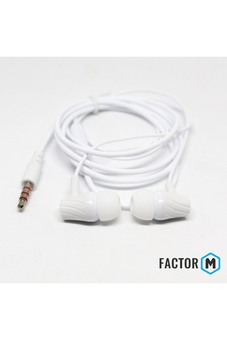 Factor M Fm 03 Kulakiçi Mikrofonlu Kablolu Kulaklık Beyaz Fm Fm03kb