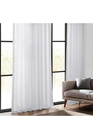 Lexroo Yarım Fiyat Drapes Beyaz 96 X 127 Cm Başlık Perde Tek Panel