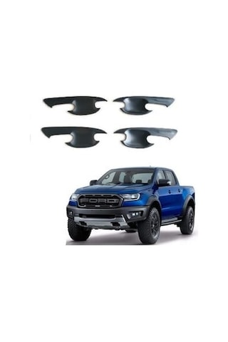 Ebal Otomotiv Ford Ranger Mat Siyah Kapı Kolu İç Kaplama 4 Prç 2015 Sonrası