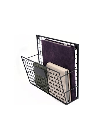 Metal Duvar Rafı Dergilik Kitaplık Tek Gözlü Evrak Rafı Wd233-Y1