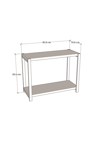 Banyo Düzenleyici 2 Raflı Metal Masa Üstü Organizer Atlantik Çam