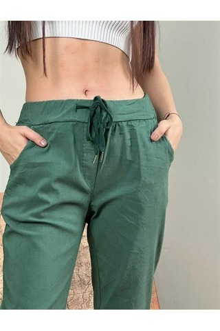 Bohem Stil İtalyan Likralı Skinny Pantolon-8935 Haki