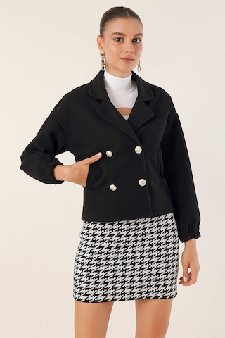 Gabria Kısa Kaşe Ceket Siyah
