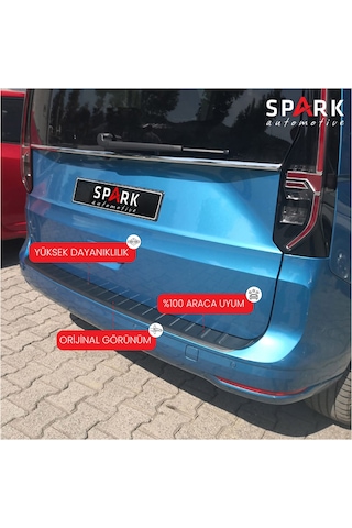 Volkswagen Caddy 2021- Yılı Ve Sonrası Uyumlu Arka Tampon Eşiği Mat Siyah