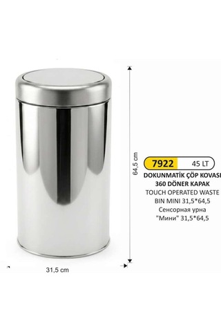 Dolumax Pratik Kapaklı 45 Litre Çöp Kovası