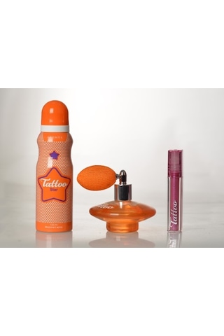 Aromel Tattoo Star Parfüm EDT 50 ML + Deodorant 125 ML + Lip Gloss