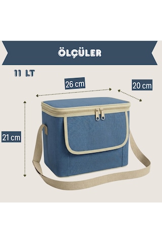 11 Lt Midi Lux Outdoor Kamp Termal Çanta-293 Mavi