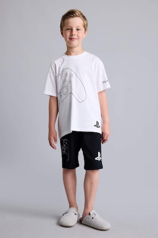 Defacto Playstatıon Lisanslı Regular Fıt 2li Beyaz Pijama Takımı Erkek Çocuk H8202a826hswt34 Beyaz-wt34