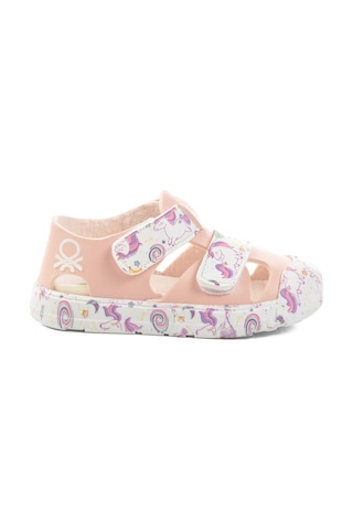 United Colors Of Benetton Pudra Cırtlı Kız Bebek Sandalet Bn-1409 B