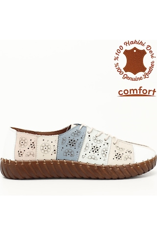 Gönderi(R) Gönderi R Kadın Bej Bağcıklı Hakiki Deri Comfort Ayakkabı Dyza82942603 Bej
